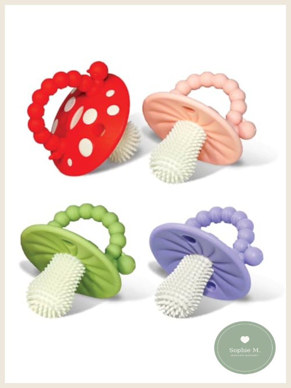 Soft Silicone Baby Teether Toy with Massaging Bristles, BPA Free